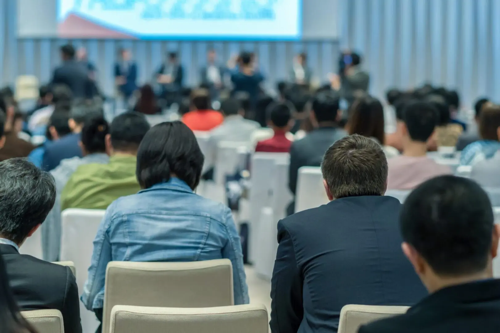 Audience attending a conference or seminar.